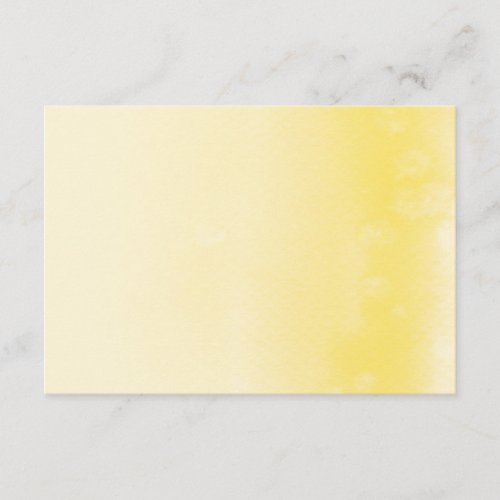 REGISTRY CARD :: ombre watercolor yellow