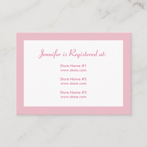 Registry Card _ Pink Polka Dots