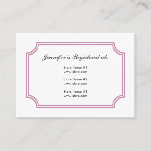 Registry Card with Lotus Square Pattern
