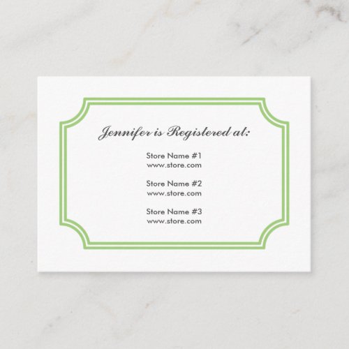 Registry Card with Lotus Square Pattern Business Card Template