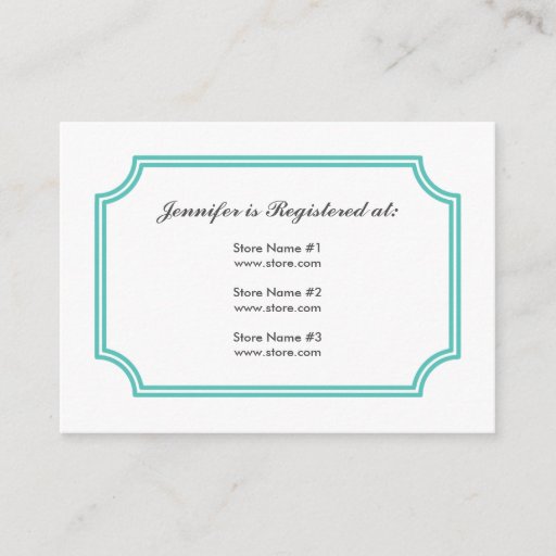 Customizable Registry Card with Lotus Square Pattern Business Card