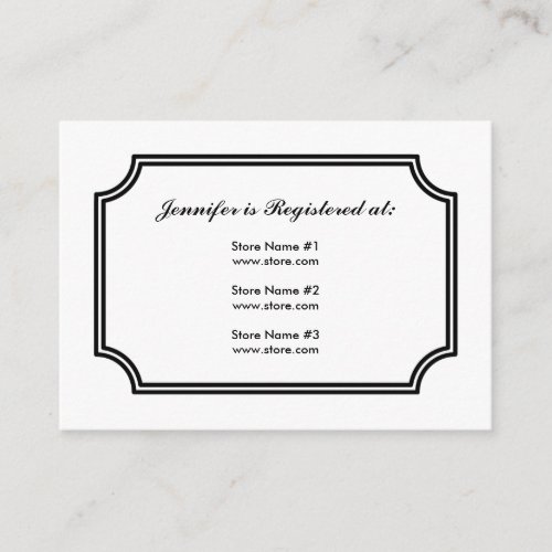 Registry Card with Lotus Square Pattern
