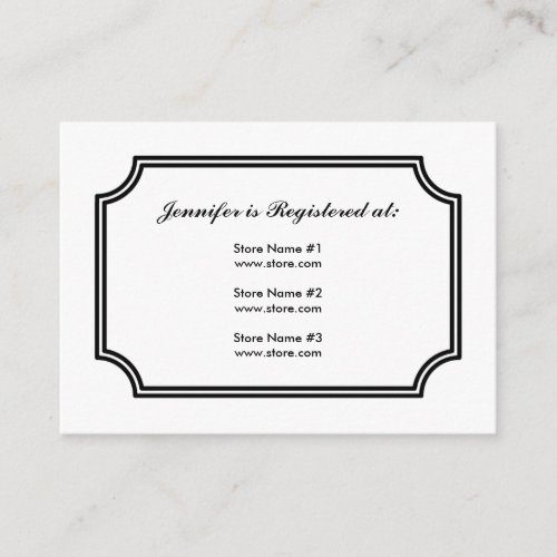 Registry Card with Medieval Cross Pattern Business Card Template