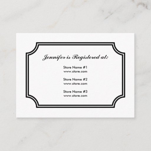 Customizable Registry Card with Medieval Cross Pattern Business Card Template