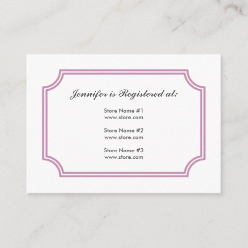 Registry Card with Medieval Cross Pattern Business Card Template