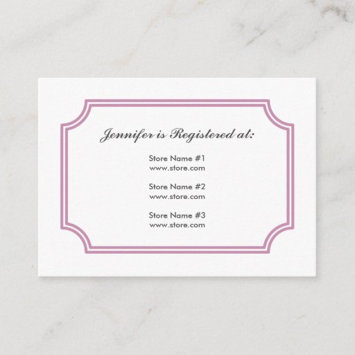 Customizable Registry Card with Medieval Cross Pattern Business Card Template