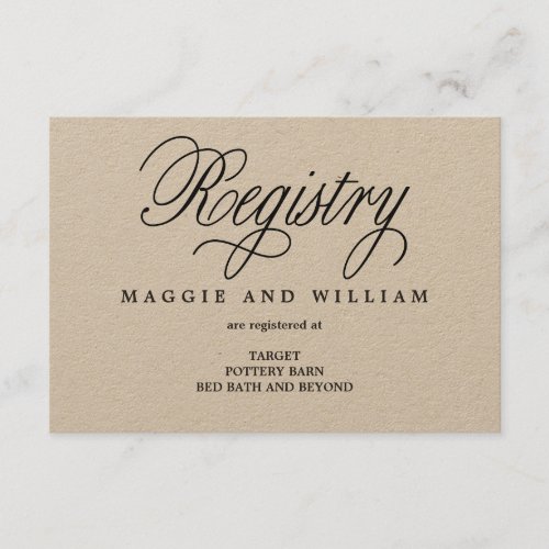 Registry Cards _ Elegant Script