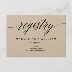 Registry Cards - Modern Script