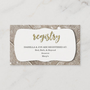 Registry Insert - Bridal or Baby Shower Invitation