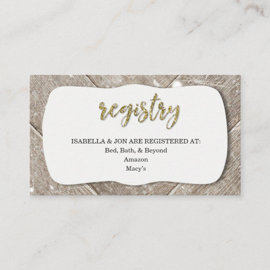 Registry Insert Bridal or Baby Shower Invitation