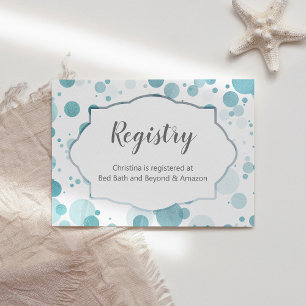 Registry Insert Card, Blue Dots Boy Baby Shower