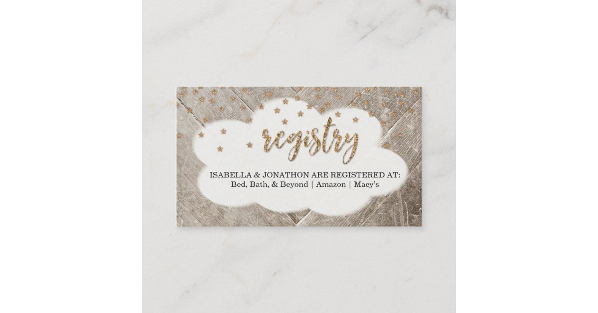 Registry Insert for Baby Shower Invitation