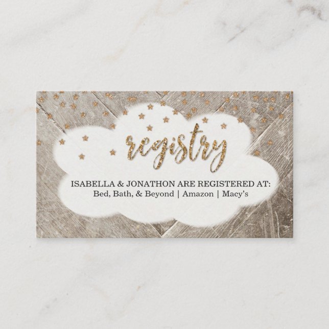 Registry Insert for Baby Shower Invitation (Front)