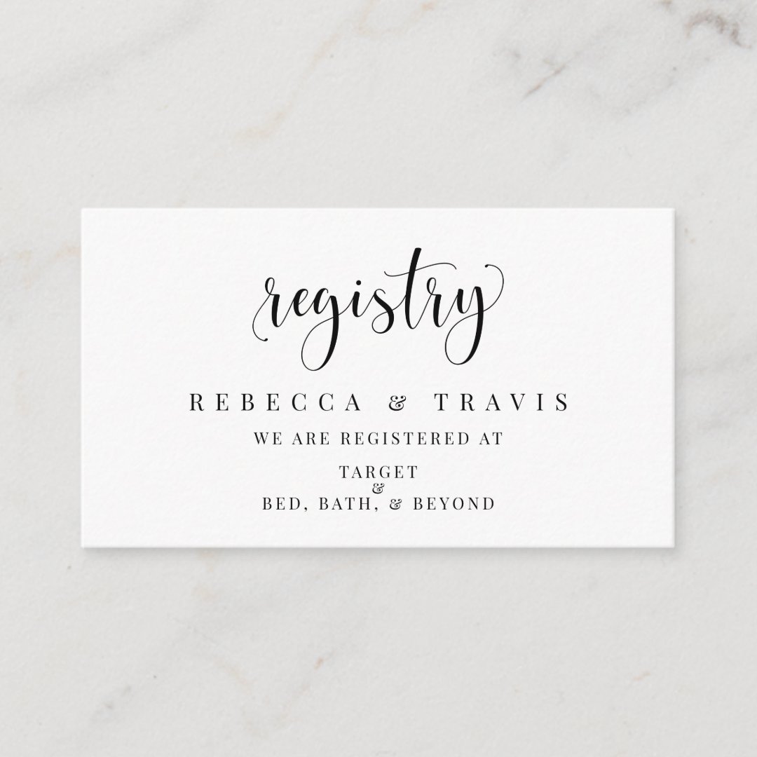Registry Wedding Invitation Insert Enclosure Card Zazzle