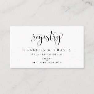 Registry Wedding Invitation Insert Enclosure Card