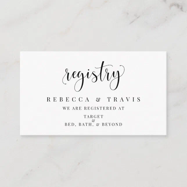 Registry Wedding Invitation Insert Enclosure Card Zazzle