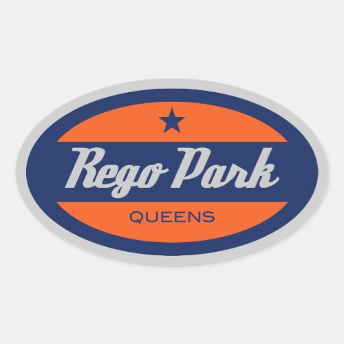 Rego Park Oval Sticker