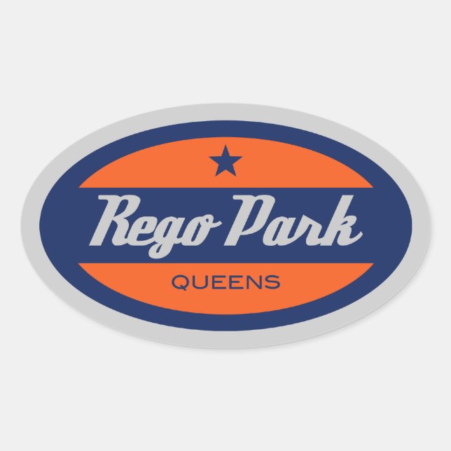 Rego Park Oval Sticker (Front)