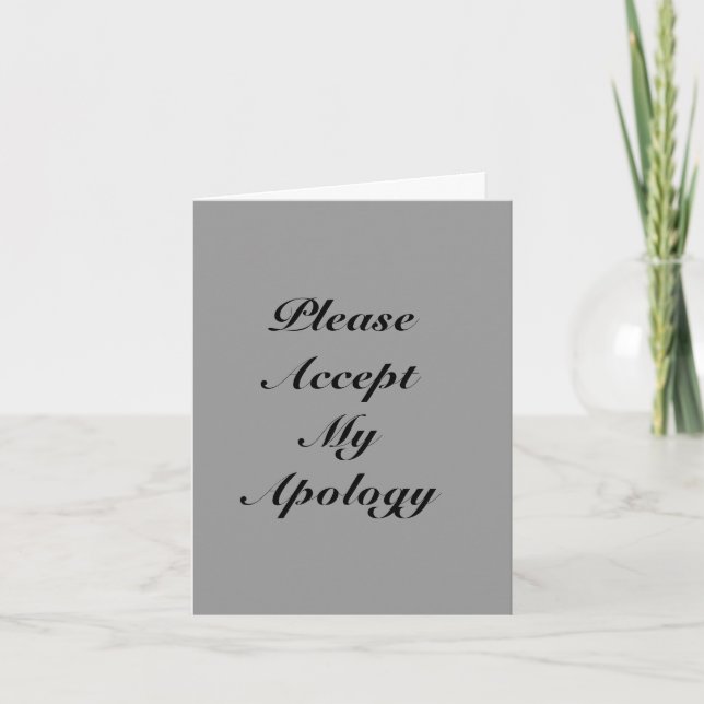 Regret greeting card (Front)