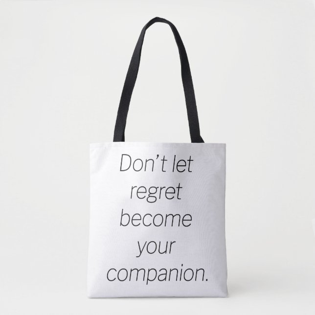 Regret Shoulder Tote Bag (Front)