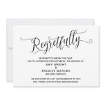 Regretfully