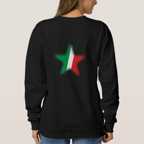 Regular Italian Flag Graffiti Star Graphic T_Shirt Sweatshirt