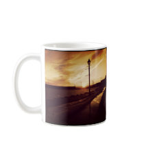Regular mug with Sepia Harbourfront photograph