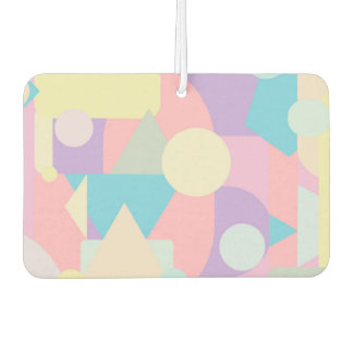Regular Pastel Shapes in Abstract Collage Car Air Freshener