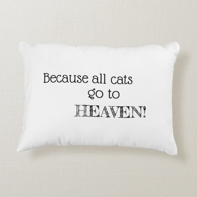 Regular Pillow - Cat Words (Back)