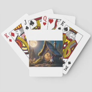 Regular playing cards with whimsical gnome design