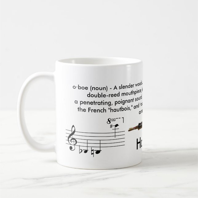 Regular sized (11 oz.) Oboe mug (Left)