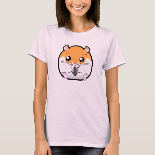 Regular Syrian Orange White Hamster T-Shirt (Front)