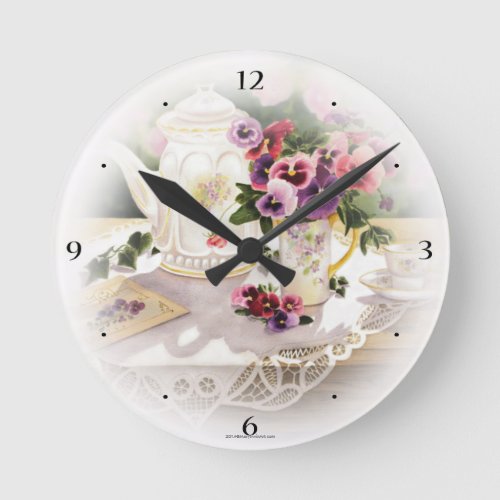 Regular Wall clock with Painting of Victorian Tea