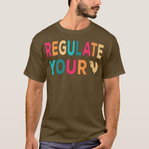 Regulate Your Chicken Rooster Retro Sunset T-Shirt