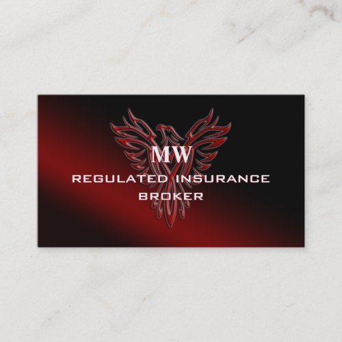 Regulated Insurance Broker, Phoenix Rising Business Card