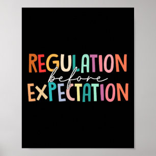 Regulation Before Expectation Autism Special Educa Poster