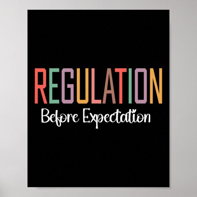 Regulation Before Expectation Autism Special Educa Poster (Front)