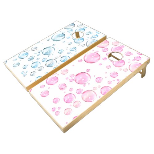 Regulation Cornhole Boards Pink / Blue Bubbles