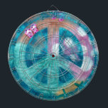 Regulation Dartboard w/Darts - Beach Peace Sign<br><div class="desc">Useable art! Fun too! Comes with 6 darts (3 US flags and 3 UK flags)</div>