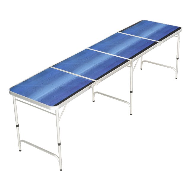Regulation size beer pong table, blue. table (Angled)