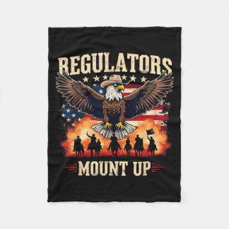 Regulators Mount Up Patriotic 1776 4th Of July Fleece Blanket