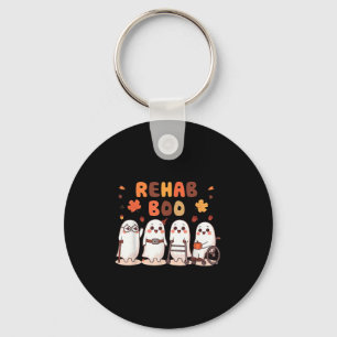 Rehab Boo Halloween Fun Ghost Physical Therapy Ot  Keychain