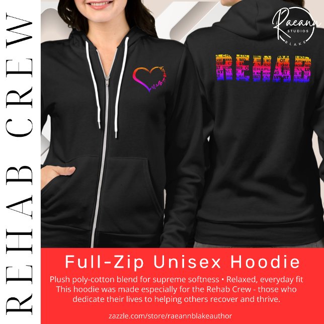 Rehab Crew Full-Zip Unisex Hoodie (Creator Uploaded)