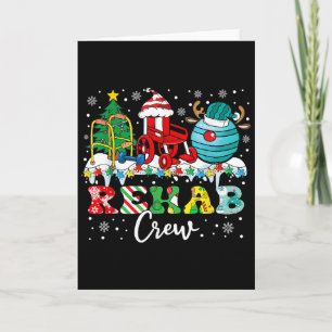 Rehab Crew Wheelchair Santa Reindeer Rehab Nurse C Card