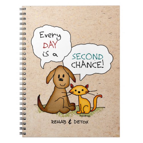 Rehab  Detox Cartoon Recovery Sobriety DrugFree Notebook