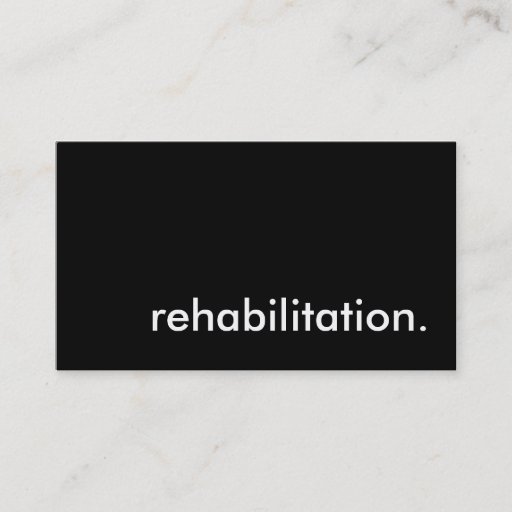 Customizable rehabilitation. business card templates
