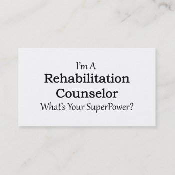 Rehabilitation Counselor Business Card by medical_gifts at Zazzle
