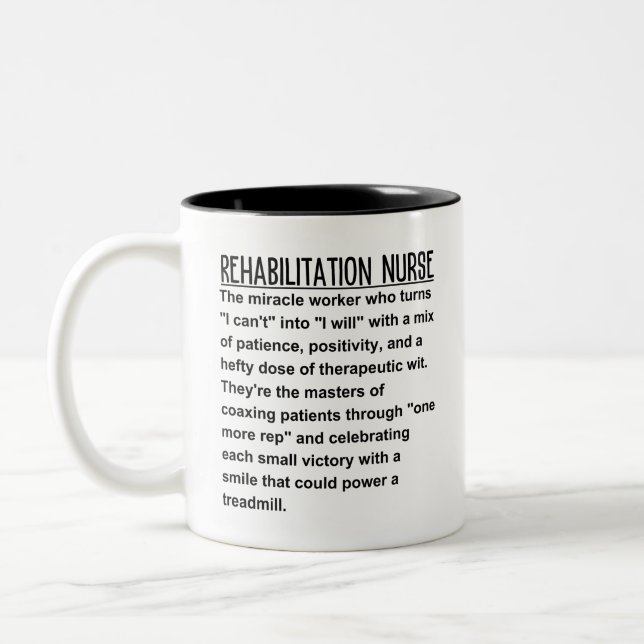 Rehabilitation Nurse Two-Tone Coffee Mug (Left)