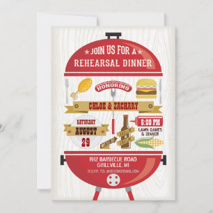 Rehearsal Dinner BBQ Invitation