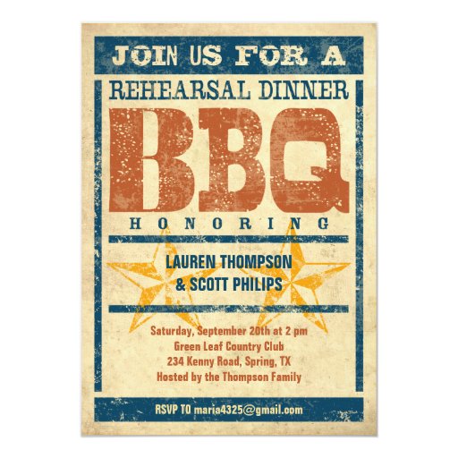 Bbq Rehearsal Dinner Invitations 10